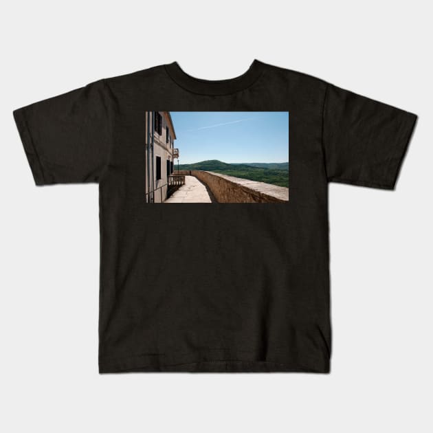 Buildings in Motovun Kids T-Shirt by jojobob